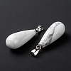 Natural Howlite Pendants G-F707-15-3