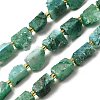 Electroplated Natural Druzy Agate Beads Strands G-R012-A02-06-1