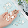30Pcs 5 Styles 1-Hole Natural Shell Shank Buttons BUTT-CY0001-37-3