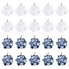 20Pcs 2 Colors Opaque Resin Pearlized Pendants PALLOY-TAC0313-3