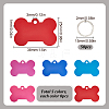 40Pcs 5 Colors Pet Aluminium Pendants FIND-SP0002-44-2
