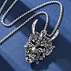 Tibetan Style Zinc Alloy Viking Pendant Necklaces NJEW-Z062-01AS-03-2