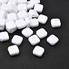 Opaque Acrylic Beads OACR-WH0055-02A-1