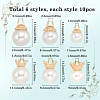 60Pcs 6 Styles Alloy Pendants FIND-SC0009-68-2