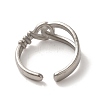 304 Stainless Steel Open Cuff Ring RJEW-C068-11P-3