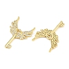 Brass Micro Pave Clear Cubic Zirconia Pendants KK-CBA6A75-39G-2
