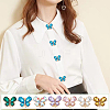 37Pcs Butterfly Alloy Rhinestone Cufflinks and Acrylic Buttons HJEW-PH02308-5