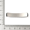 304 Stainless Steel Wheel Textured Curved Rectangle Connector Charms STAS-Z147-09P-3