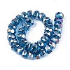 Electroplate Transparent Glass Beads Strands EGLA-N022-04A-D07-2