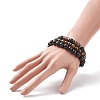 3Pcs 3 Style Natural & Synthetic Mixed Stone Stretch Bracelets Set with Wood Beaded for Women BJEW-JB08358-3