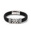 Braided Leather Cord Bracelets for Men BJEW-Z081-18P-3