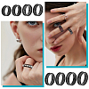 Unicraftale 16pcs 8 Style Stainless Steel Grooved Finger Ring Settings RJEW-UN0001-29-6