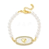 Brass Micro Pave Clear Cubic Zirconia Bracelets LS-BJEW-S158-04G-4