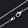 Brass Cable Chain Necklace MAK-S072-18S-2