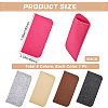 Gorgecraft 5Pcs 5 Colors Felt Slip-in Glasses Case AJEW-GF0007-58-2