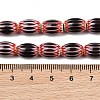 Handmade Millefiori Glass Oval Bead Strands LK-Z001-01B-B-M-4