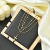 Cross 304 Stainless Steel Pendant Necklaces for Women NJEW-G157-07G-2