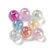 UV Plated Transparent Acrylic Beads OACR-Z013-10-1
