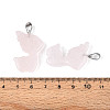 Natural Rose Quartz Pendants G-T144-11D-3
