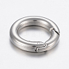 Tarnish Resistant 304 Stainless Steel Spring Gate Rings STAS-P198-09C-2