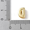 Brass Micro Pave Clear Cubic Zirconia Initial Multi-strand Links KK-S520-01G-04-3