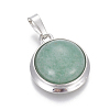 Natural Green Aventurine Pendants G-L512-B09-2