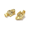 Rack Plating Brass Micro Pave Cubic Zirconia Pendants KK-H473-12G-2