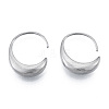 Non-Tarnish 316 Surgical Stainless Steel Oval Hoop Earrings for Men Women EJEW-N052-11-2