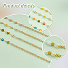 4Pcs 4 Color Aluminium Cable Chain & Brass Enamel Daisy Link Chain Eyeglasses Chains AJEW-AB00038-4