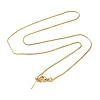 Brass Box Chain Adjustable Slider Necklaces NJEW-B119-02G-2