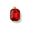 High Polished 316 Stainless Steel Faceted Glass Pendants STAS-K258-48G-2