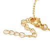 Brass Micro Pave Clear Cubic Zirconia Pendant Necklaces for Women NJEW-S429-05G-03-3