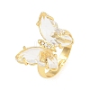 Brass Micro Pave Cubic Zirconia Finger Rings GL-CBA65A8-01G-15-4