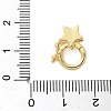 Brass Micro Pave Clear Cubic Zirconia Twister Clasps KK-P293-02C-G-3