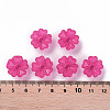 Transparent Frosted Acrylic Bead Caps X-MACR-S371-04A-706-4
