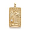 Brass Micro Pave Clear Cubic Zirconia Pendants ZIRC-Z004-01-2