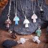 Natural Strawberry Quartz  Pendants PALLOY-SW0004-02-5