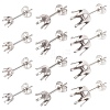 90Pcs 3 Size 304 Stainless Steel Post Stud Earring Settings STAS-SC0004-85-1
