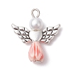 Resin Imitation Pearl Pendants PALLOY-JF02566-11-1