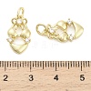 Brass Micro Pave Cubic Zirconia Pendants KK-H527-06A-G-3