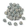 Sparkle Glass Rhinestone Round Beads OACR-S048-01G-2