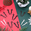 30 Pairs 3 Colors Plastic Snowman Hand Branch Antler AJEW-GF0012-64A-4