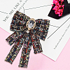 Bowknot Polyester Brooches for Backpack Clothes JEWB-WH20006-10B-7