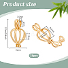 30Pcs Hollow Out Alloy Bead Cage Pendants KK-PH0014-14G-2