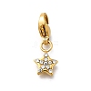 Star 304 Stainless Steel Rhinestone Pendants Decoration STAS-R159-57G-03-1