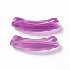 UV Plating Transparent Rainbow Iridescent Acrylic Beads OACR-A016-01I-2