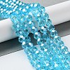 Electroplate Glass Bead Strands X-EGLA-R015-8mm-12-1