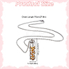 2Pcs 2 Styles Anti-Tarnish Stainless Steel Mini Hollow Column Perfume Bottle Necklaces NJEW-DR0001-02C-2