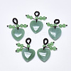 Natural Green Aventurine Pendants G-T122-21B-1