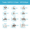 Craftdady 120Pcs 12 Style Tibetan Style Alloy Pendants TIBEP-CD0001-04-5